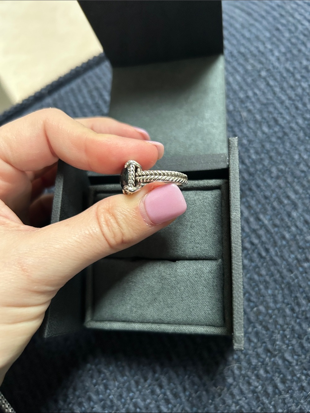 EXCELLENT CONDITION CHATELAINE® PAVÉ BEZEL RING Retail $995 Size 6? - Picture 5 of 9
